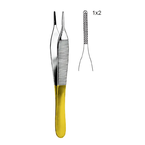 Adson pincet, 1x2 tanden, extra grip tip, TC REDA