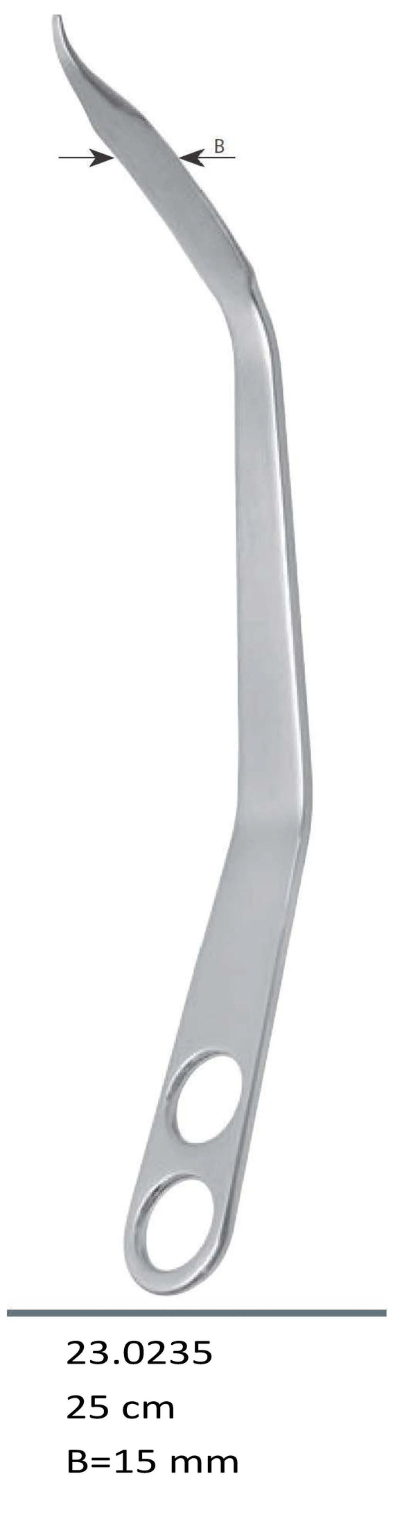 Hohmann retractor - dubbele buiging - THP/TKP Pro-Med