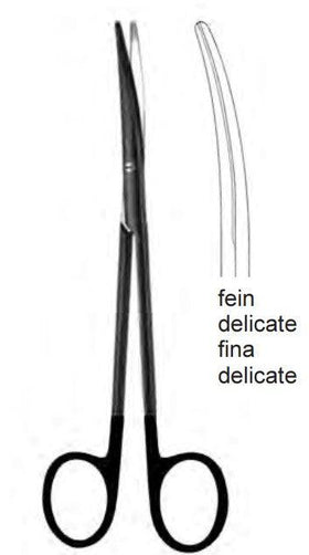 Dissecting scissors, BABY-METZENBAUM, BLACK - Besurgical