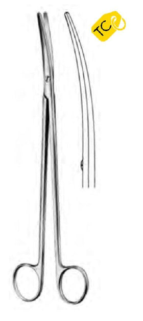 dissecting scissors, curved, TC, METZENBAUM - Besurgical