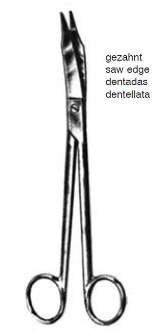 MARTIN CARTILAGE Scissor curved 8" serrated - Besurgical