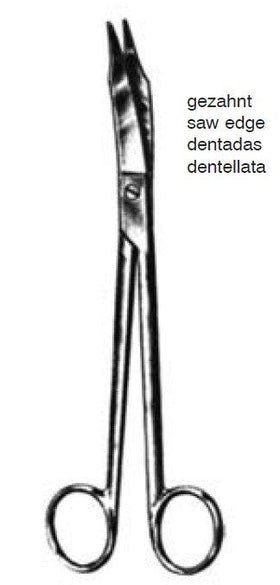 MARTIN CARTILAGE Scissor curved 8" serrated - Besurgical