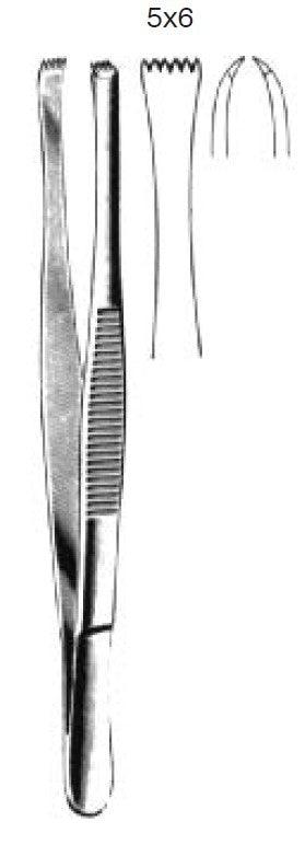 Pincet 5x6 teeth, LERCHE - Besurgical