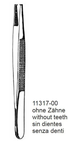 BONNEY pincet serrated 18cm - Besurgical