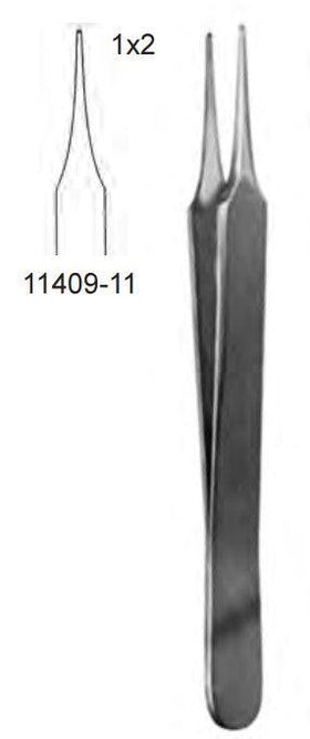 Micro pincet, jeweller 11,5cm, 0.4mm - Besurgical