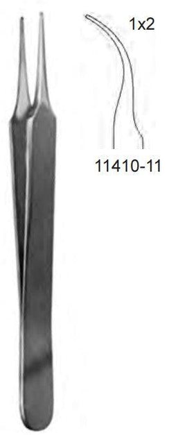 Micro pincet, gebogen, jeweller 11,5cm, 0.4mm - Besurgical