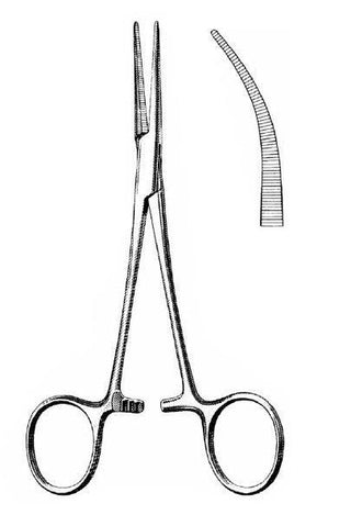 COLLER CRILE forceps 14cm curved - Besurgical