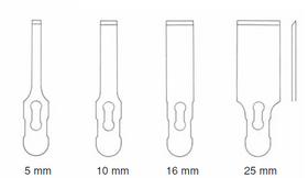 Beitel bladen (eenzijdig afgeschuind) - Besurgical