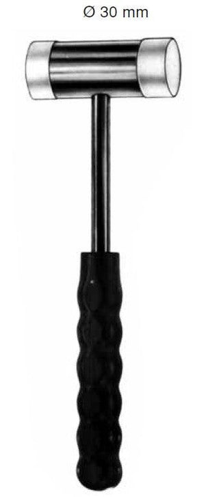 hammer, with Ferrozell handle and with 2 replaceable nylon disc surfaces - Besurgical