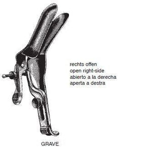 Vaginaal speculum, rechts open, GRAVE - Besurgical