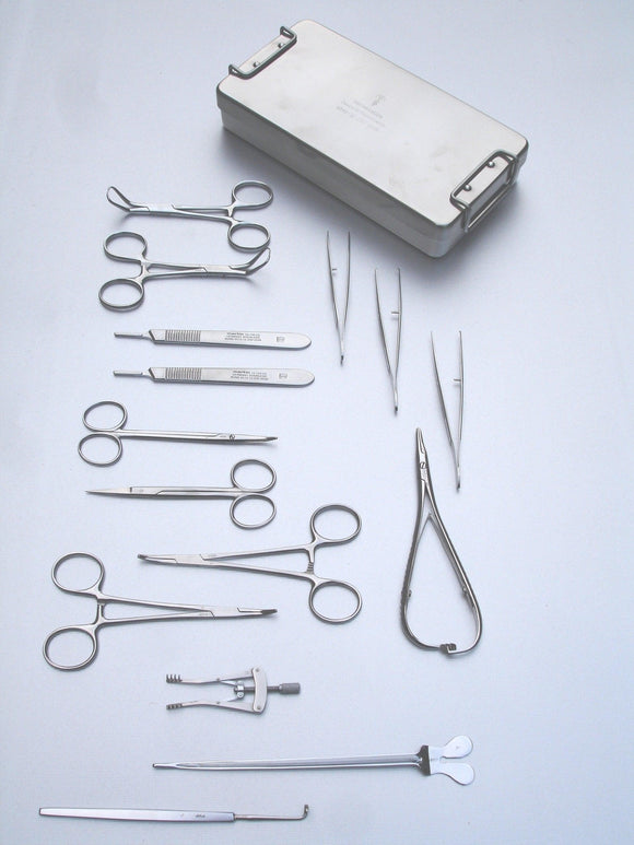 Instrumentenset (hechtset), fijne dissectie 16 delig - Besurgical