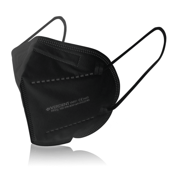 FFP2 masker (mondkapje) in wit of zwart - oorlus - 5St - Besurgical