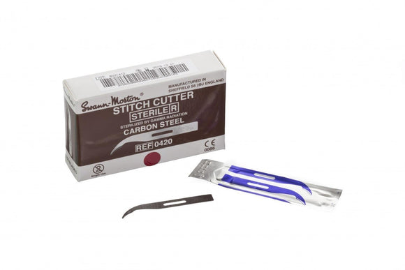 Swann Morton stitch cutter, steriel - 100st - ref 0420 - Besurgical
